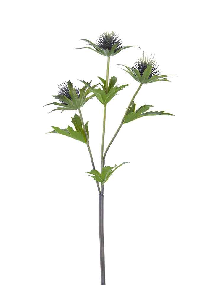 23" Eryngo Thistle Spray, Dark Blue