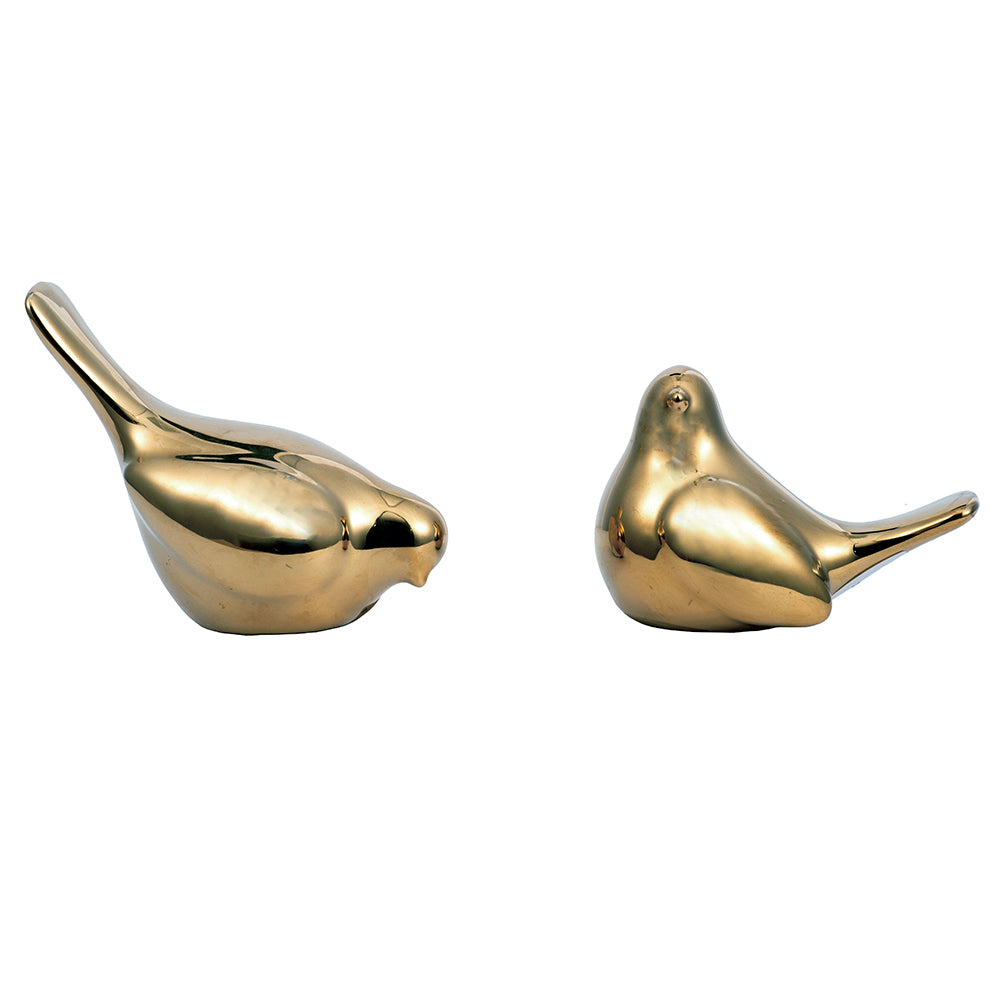 Gold Chirp Birds, Set of 2