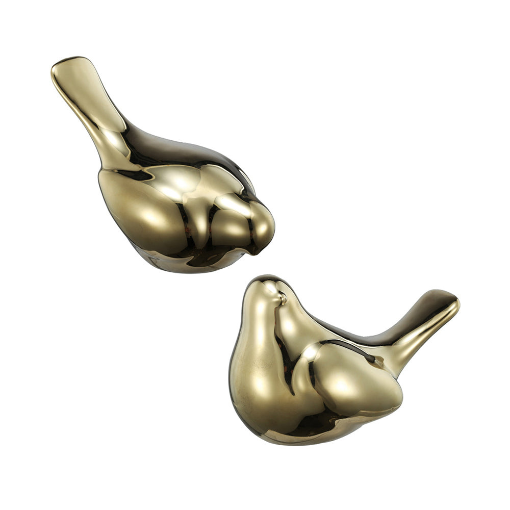 Gold Chirp Birds, Set of 2