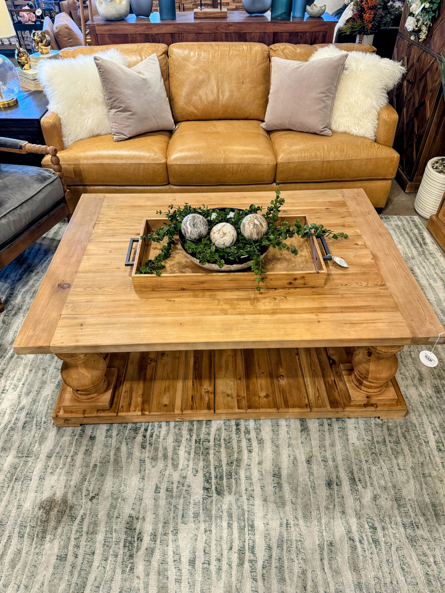 Marley Turned Leg Coffee Table (Natural)
