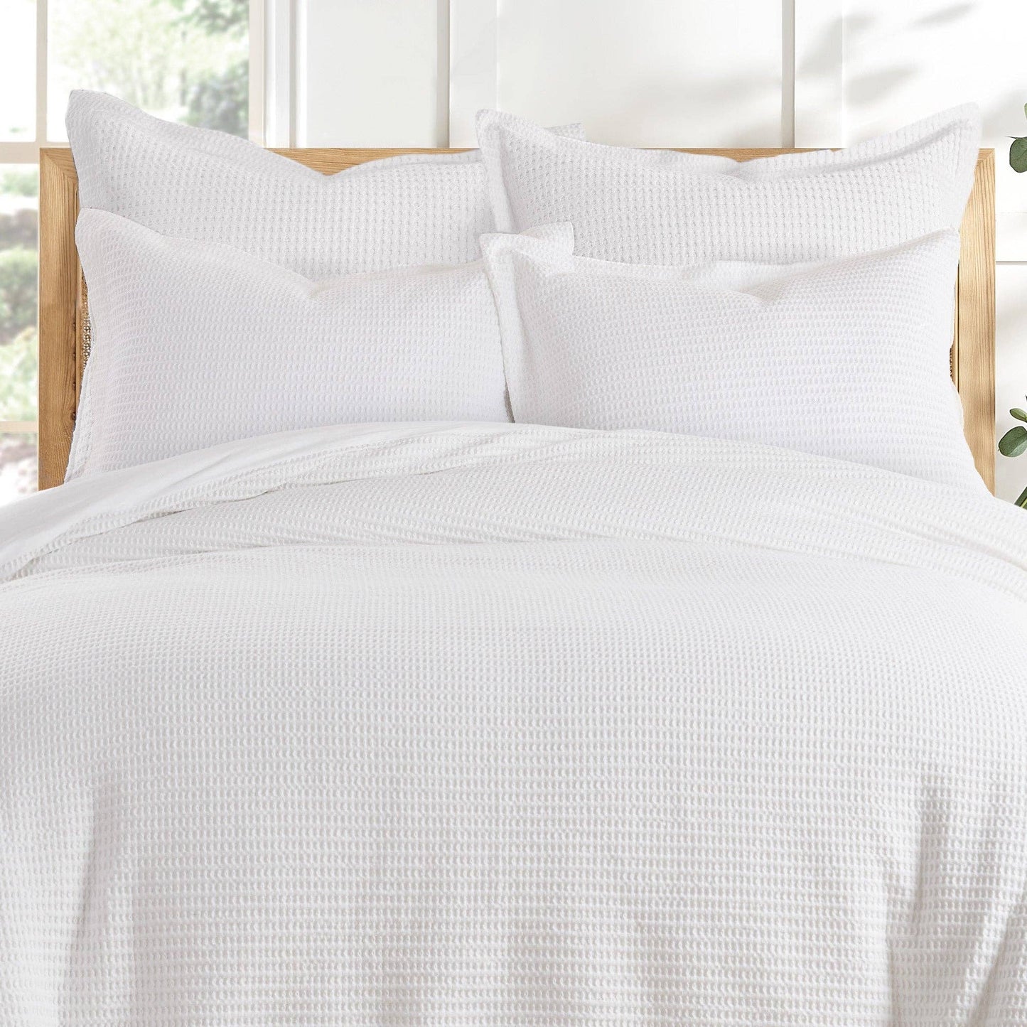 Cream Cloud Waffle Euro Sham (Set of 2)