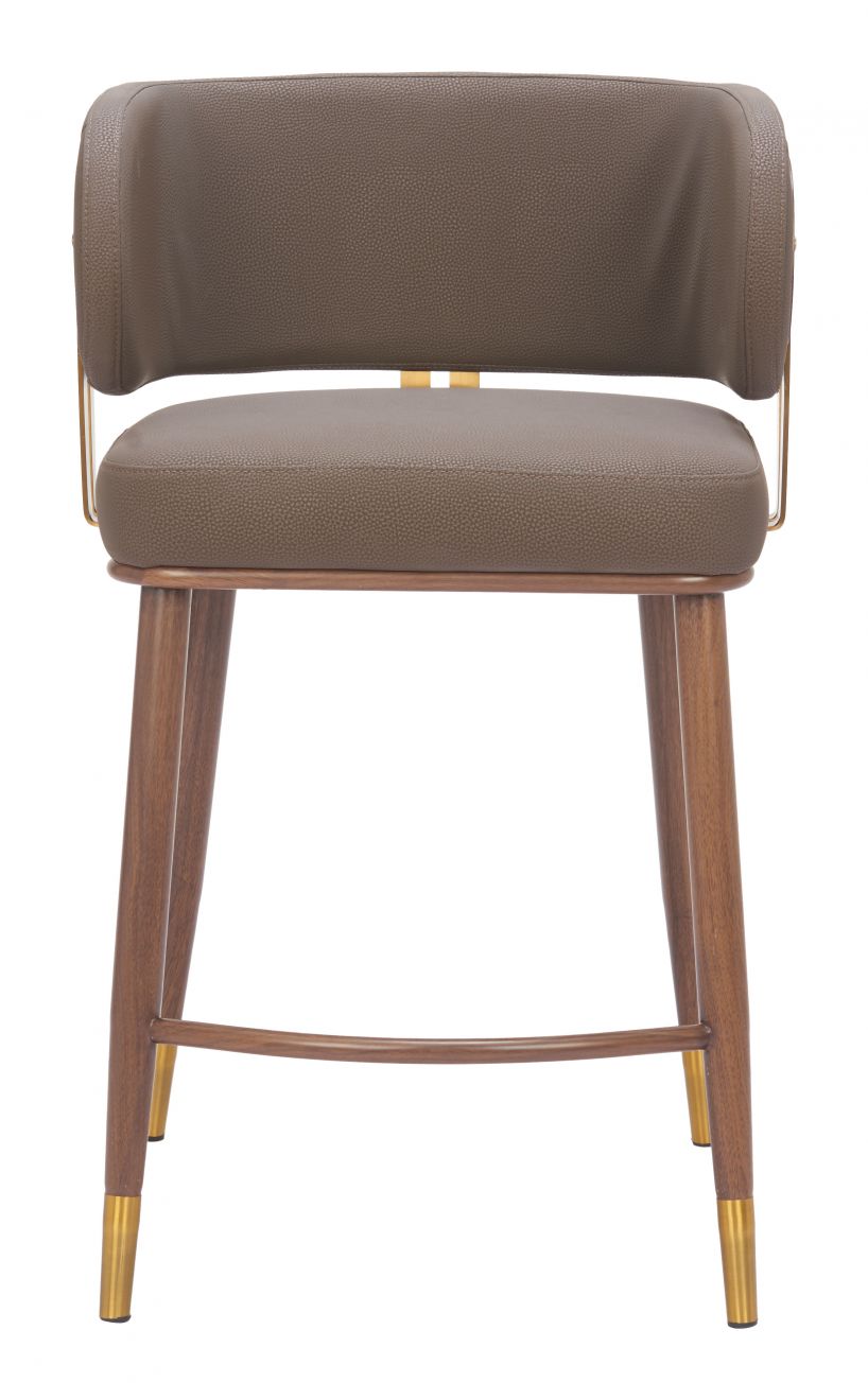 Brue Counter Stool, Brown & Walnut