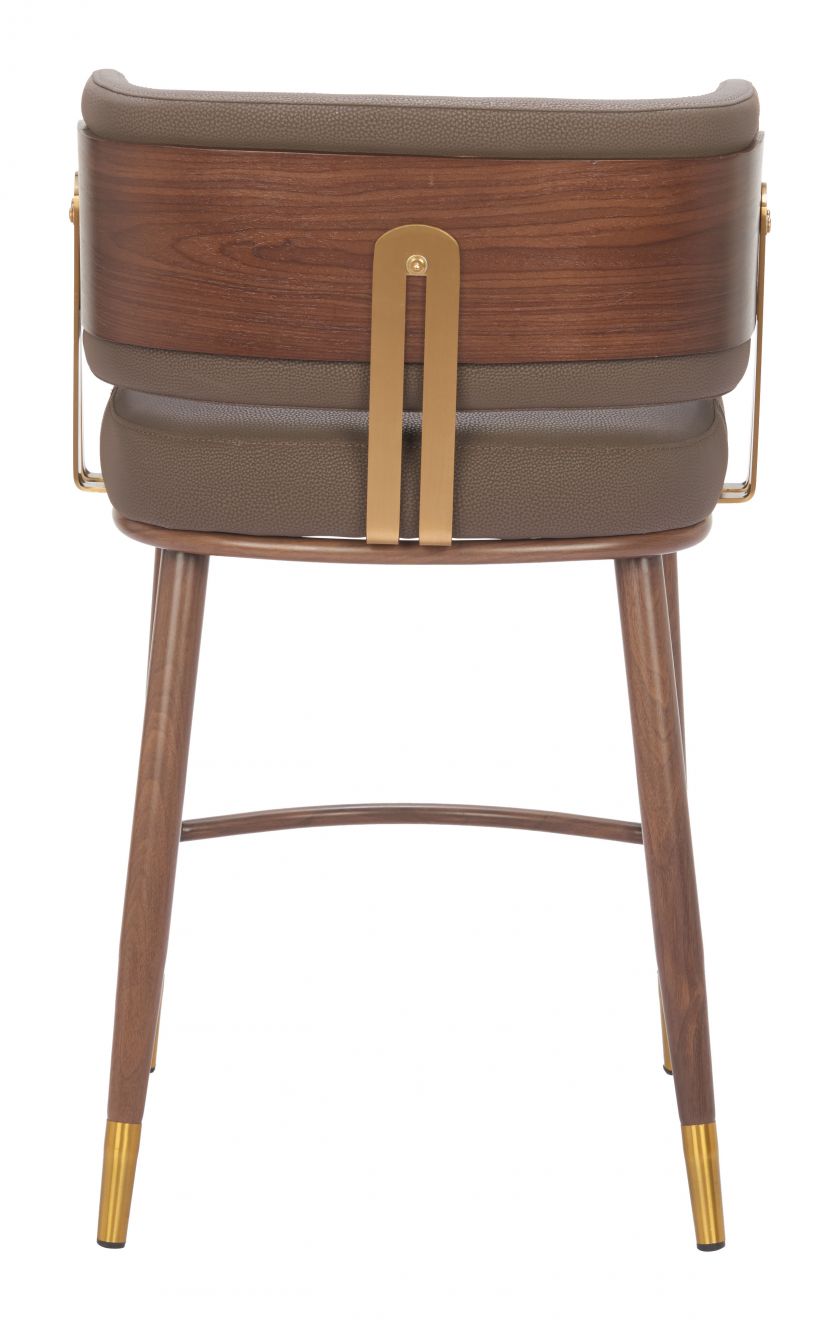 Brue Counter Stool, Brown & Walnut