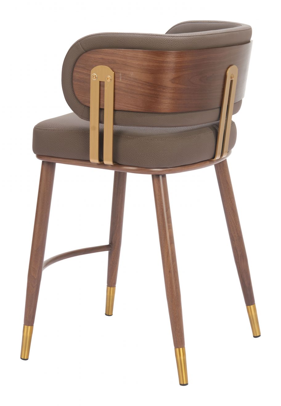Brue Counter Stool, Brown & Walnut