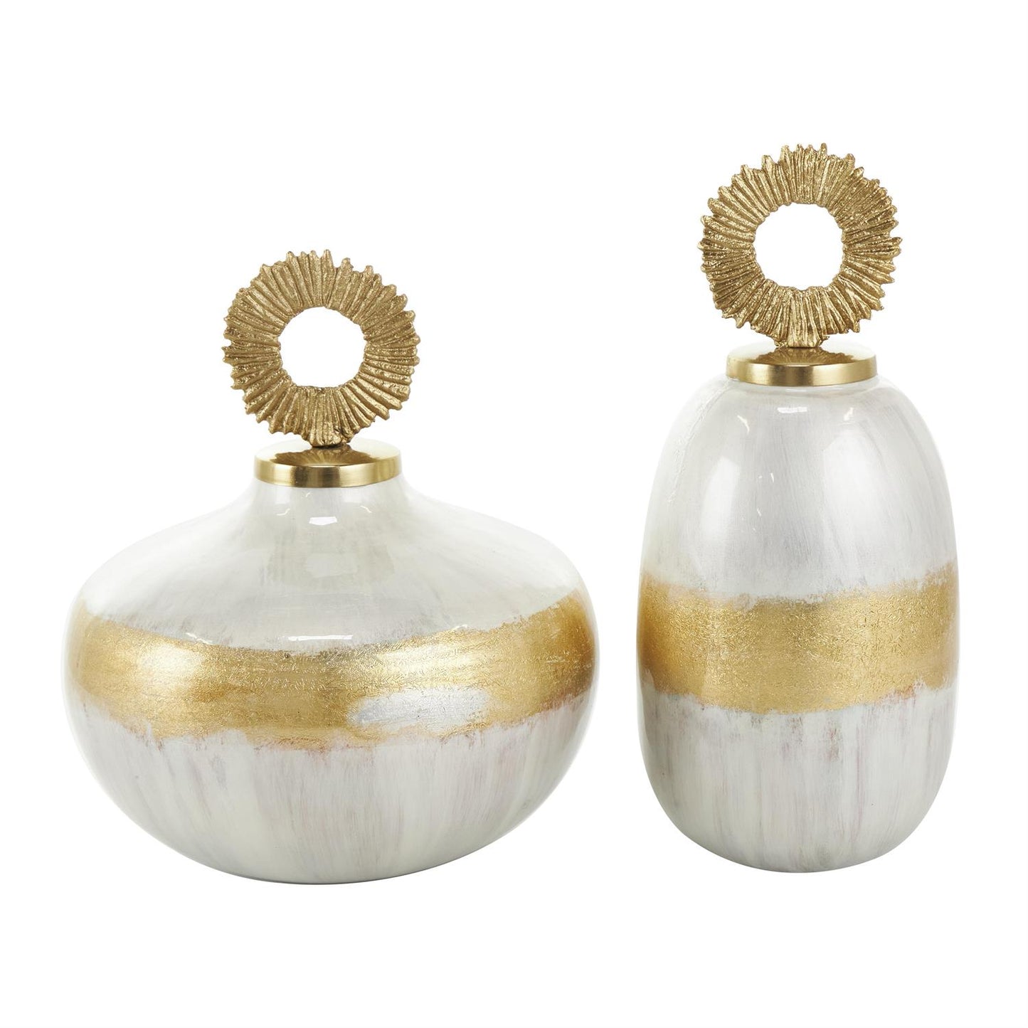 Abstract Brushed Ring Jars (Various Styles)