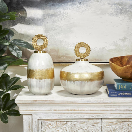 Abstract Brushed Ring Jars (Various Styles)