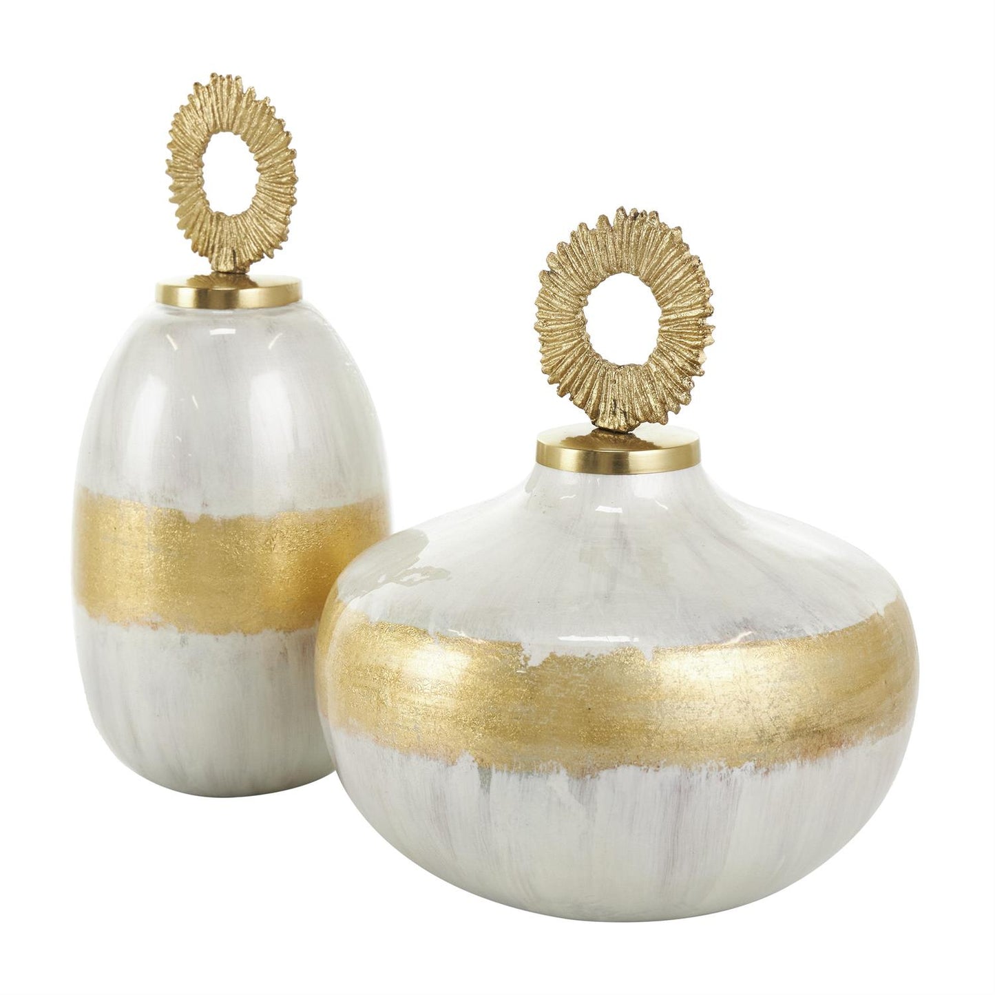 Abstract Brushed Ring Jars (Various Styles)