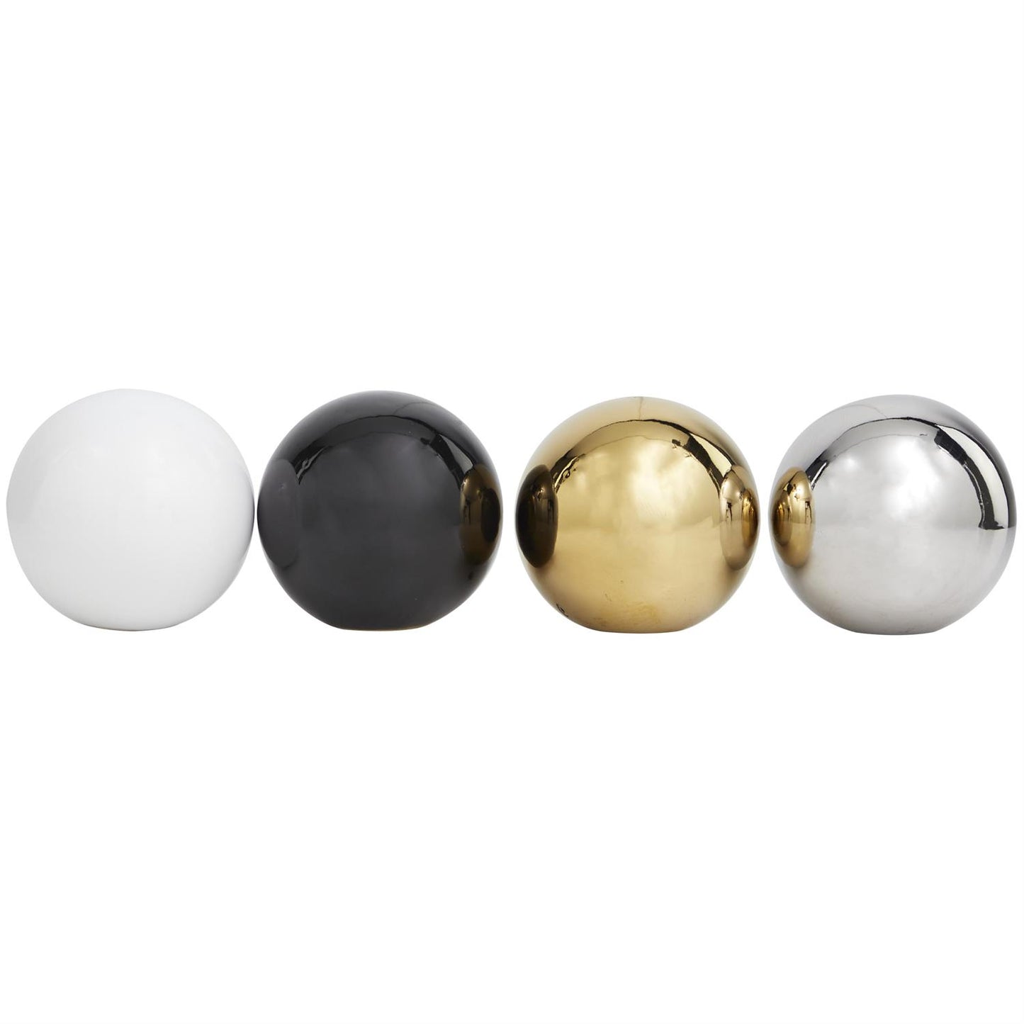 Mixed Metal Spheres, Set of 4