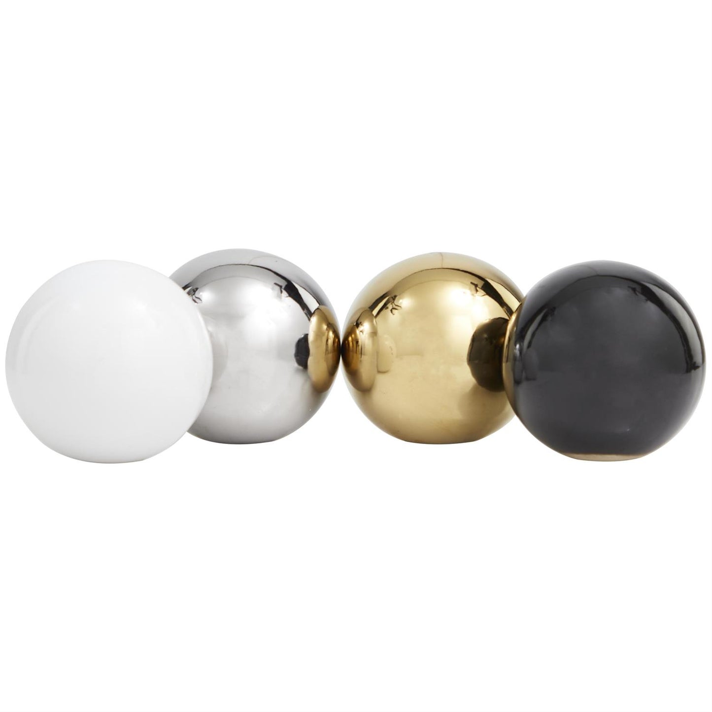 Mixed Metal Spheres, Set of 4