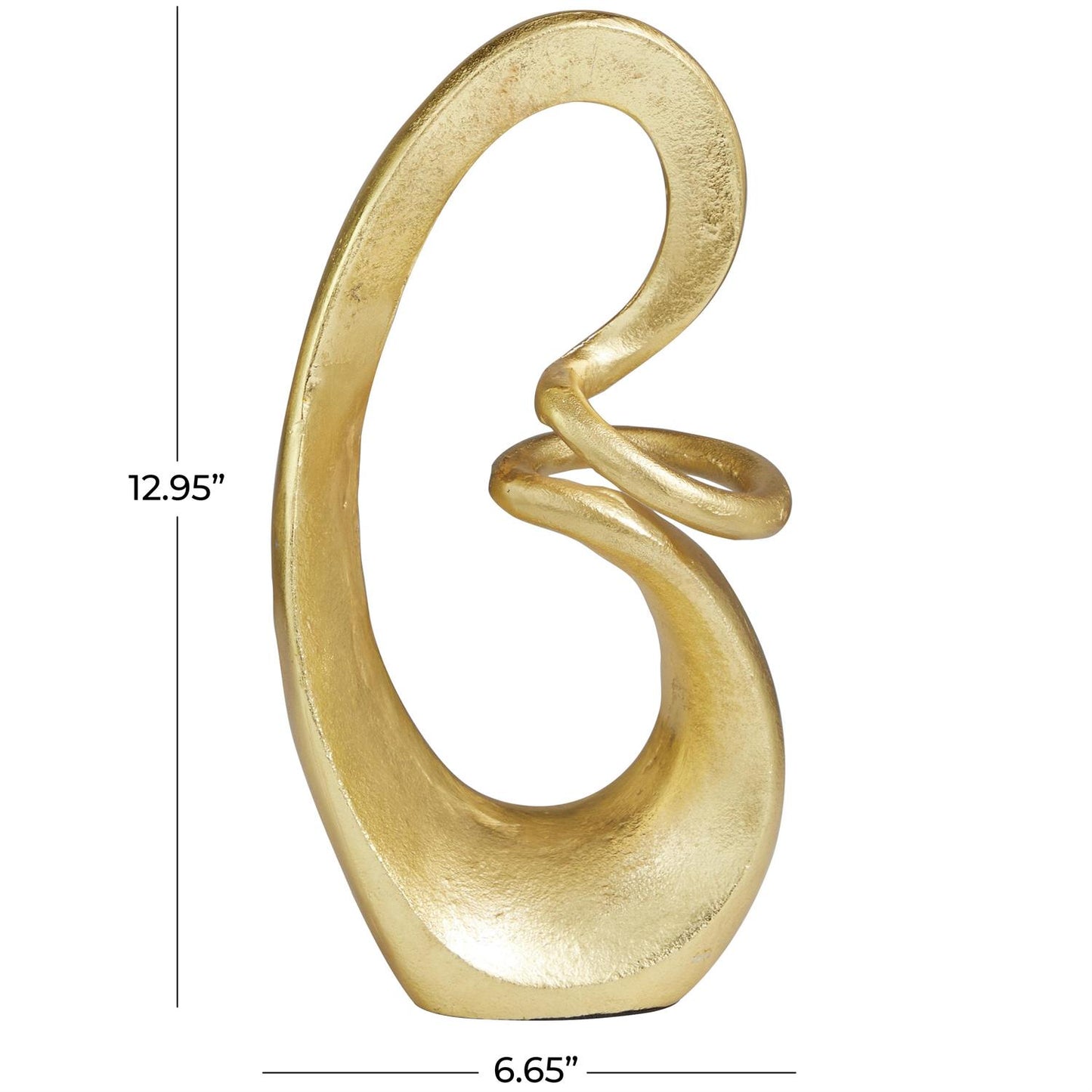 Metal Abstract Swirl Sculpture