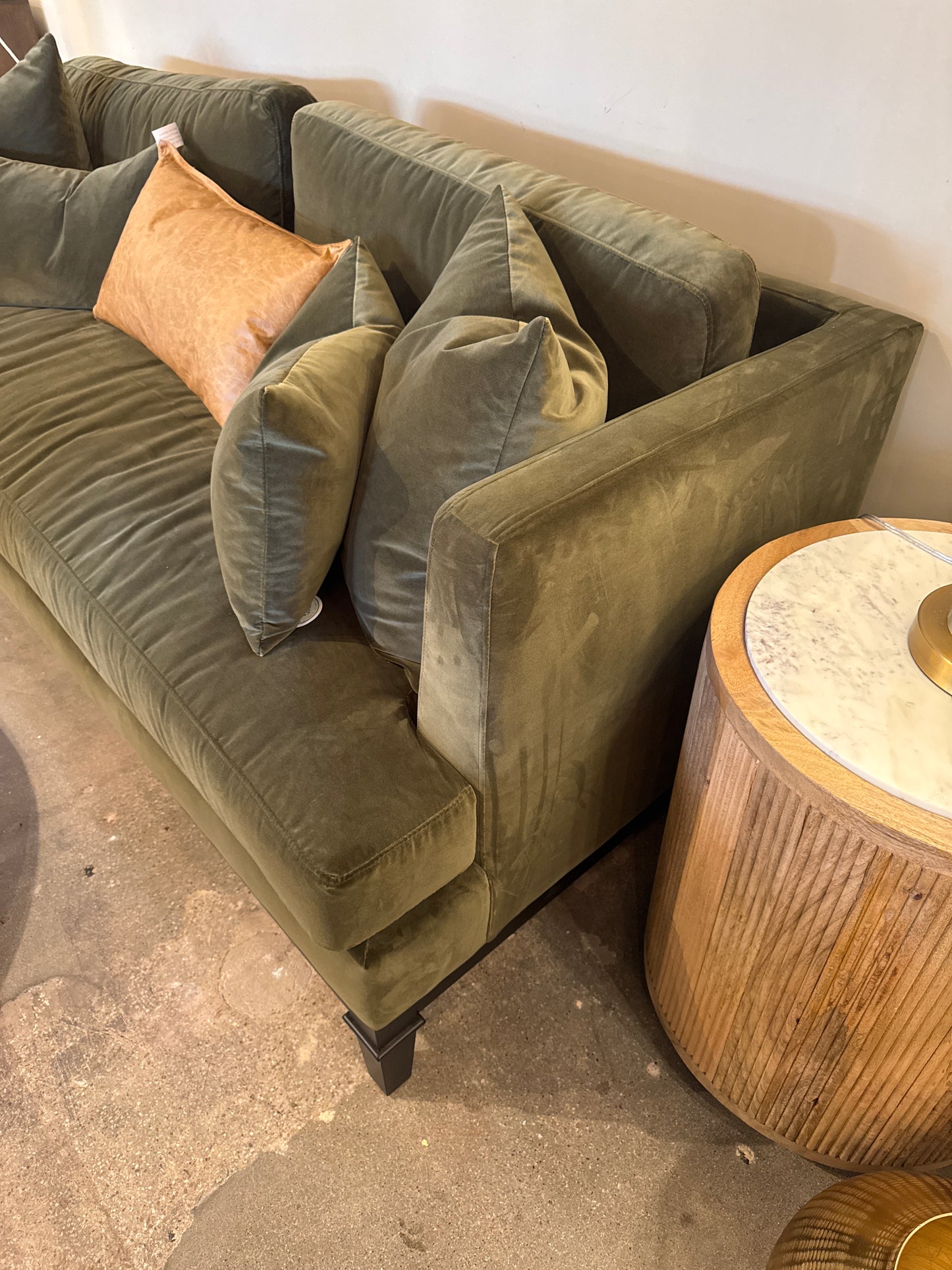 Ames Sofa, Vintage Velvet Olive