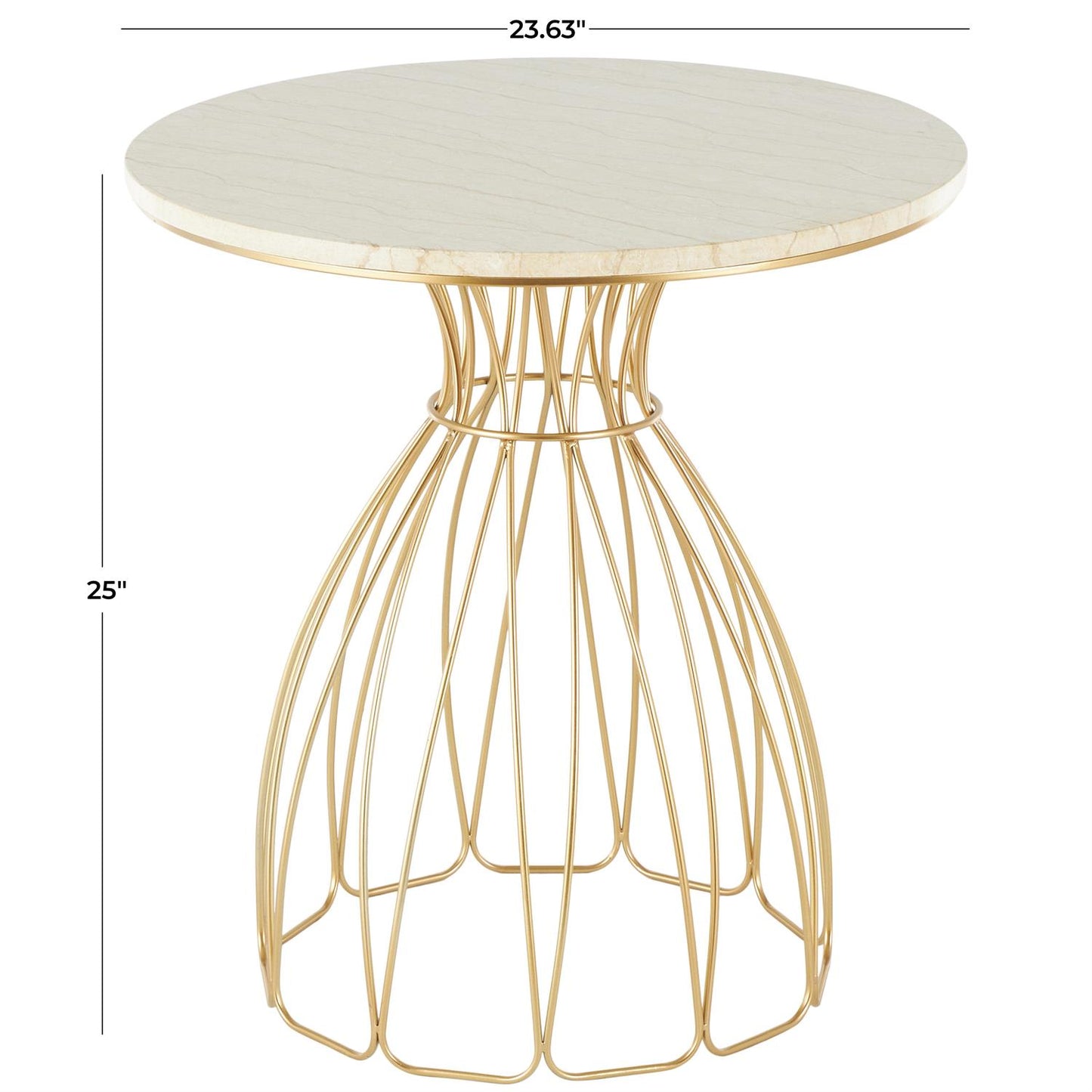 Marble Bloom Accent Table