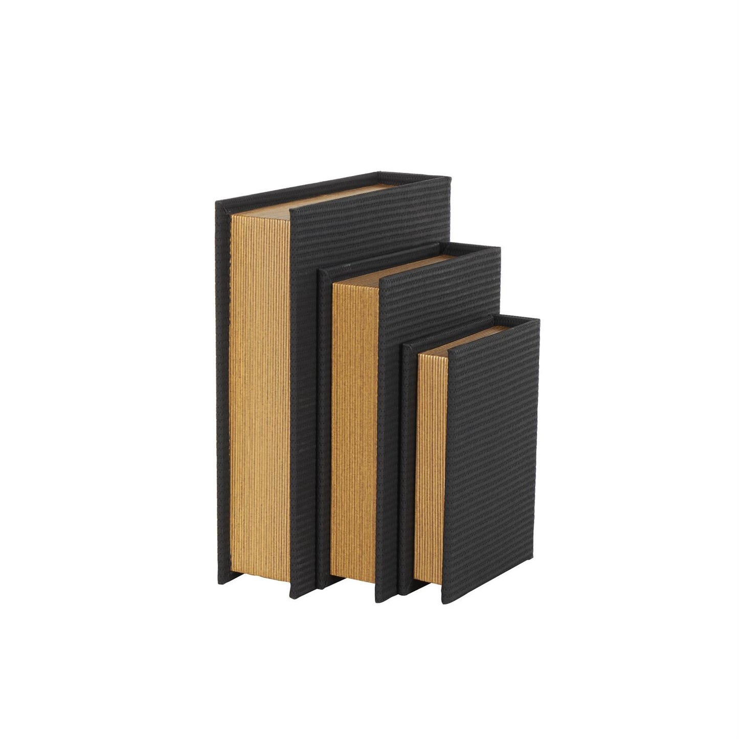 Luxe Black Storage Books, Set of 3