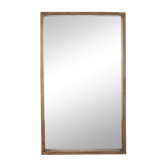 Large Brown Mango Wood Wall Mirror