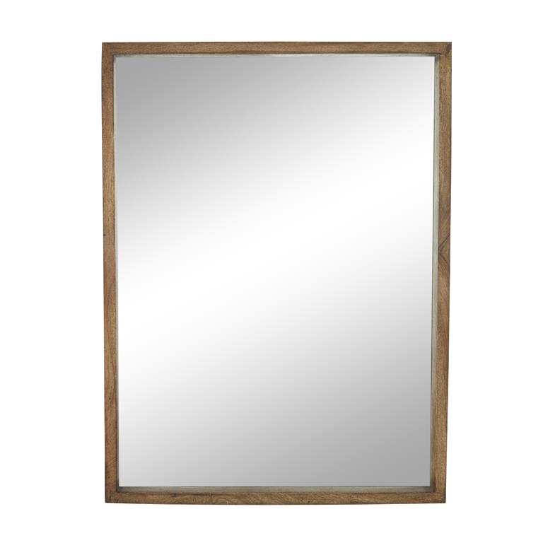 Medium Brown Mango Wood Wall Mirror