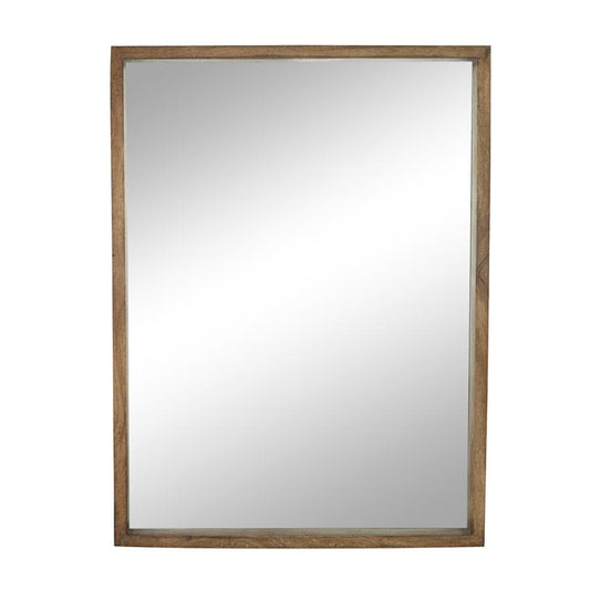 Medium Brown Mango Wood Wall Mirror