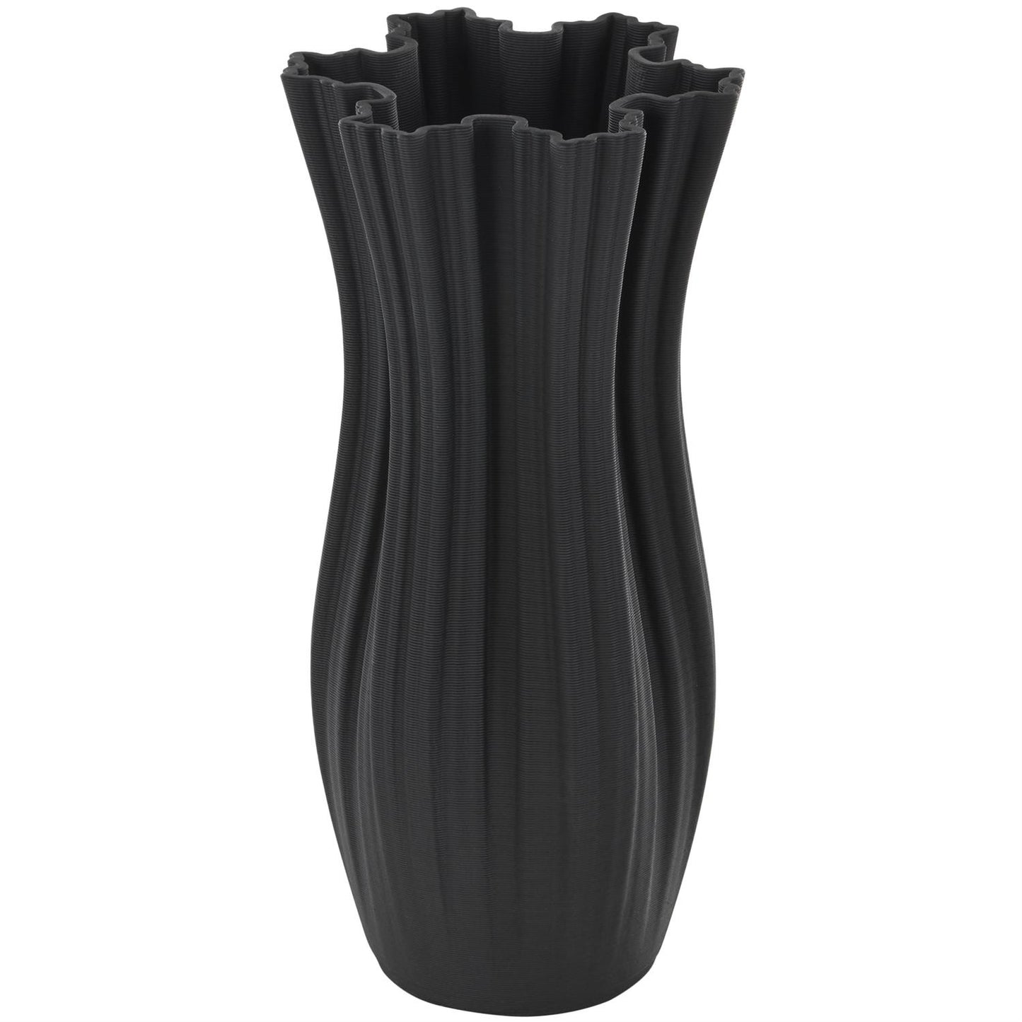 Wavy Ribbed Tulip Vase
