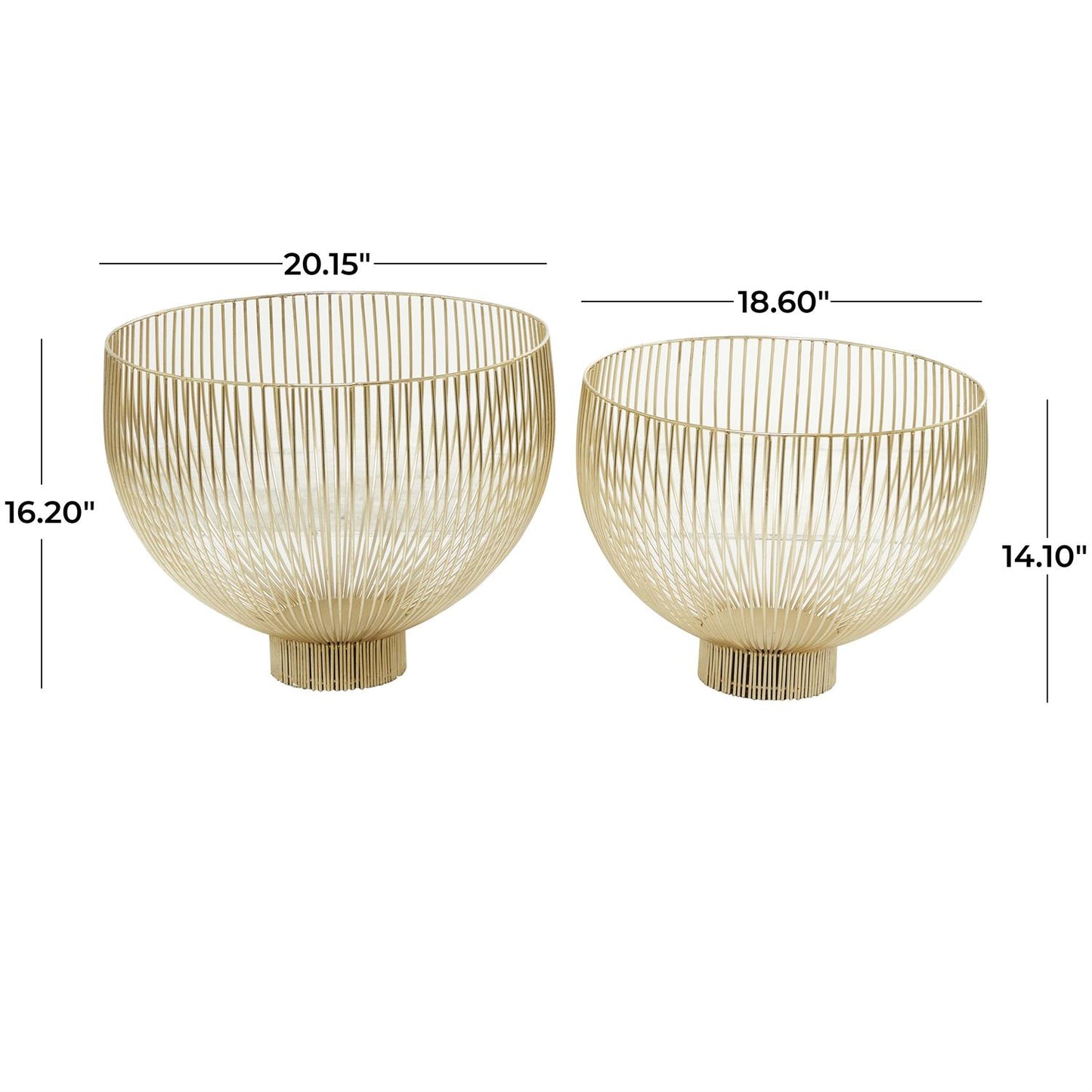 Metal Caged Bowls (Various Sizes)