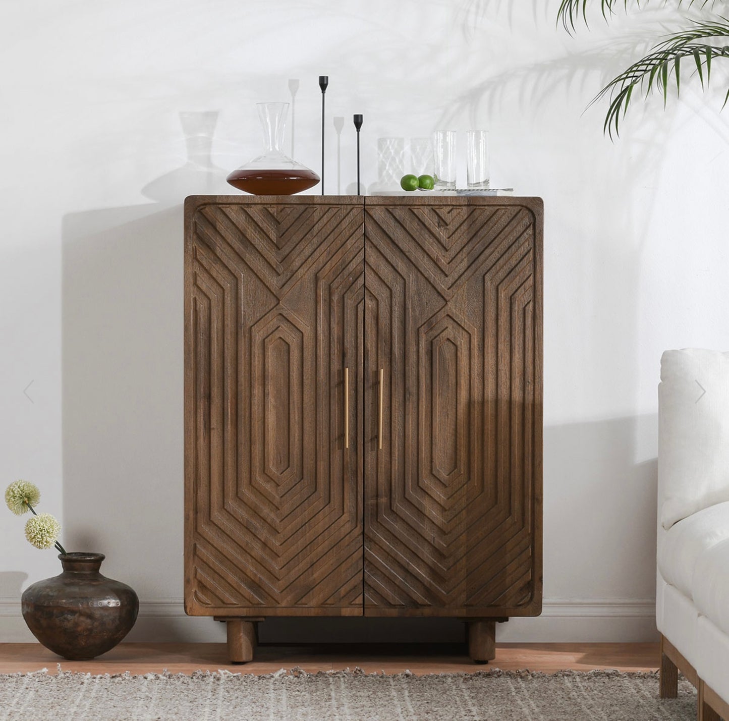 Holmes Bar Cabinet, Light Brown