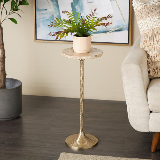 Slim Pedestal Accent Table