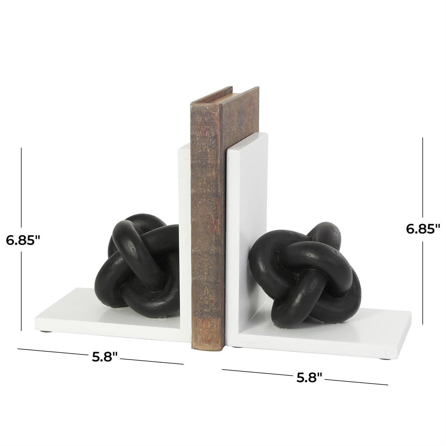 Black Knot Bookends, Set of 2