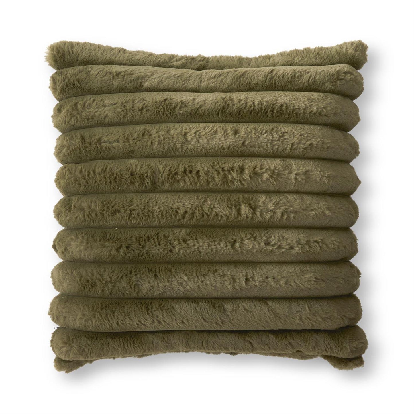 24" Dark Green Vegan Fur Pillow