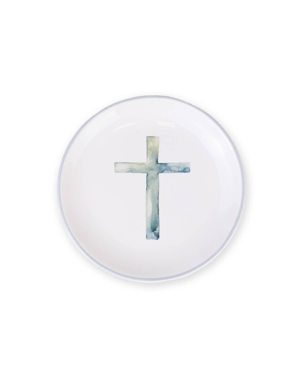 Watercolor Cross Trinket Dish