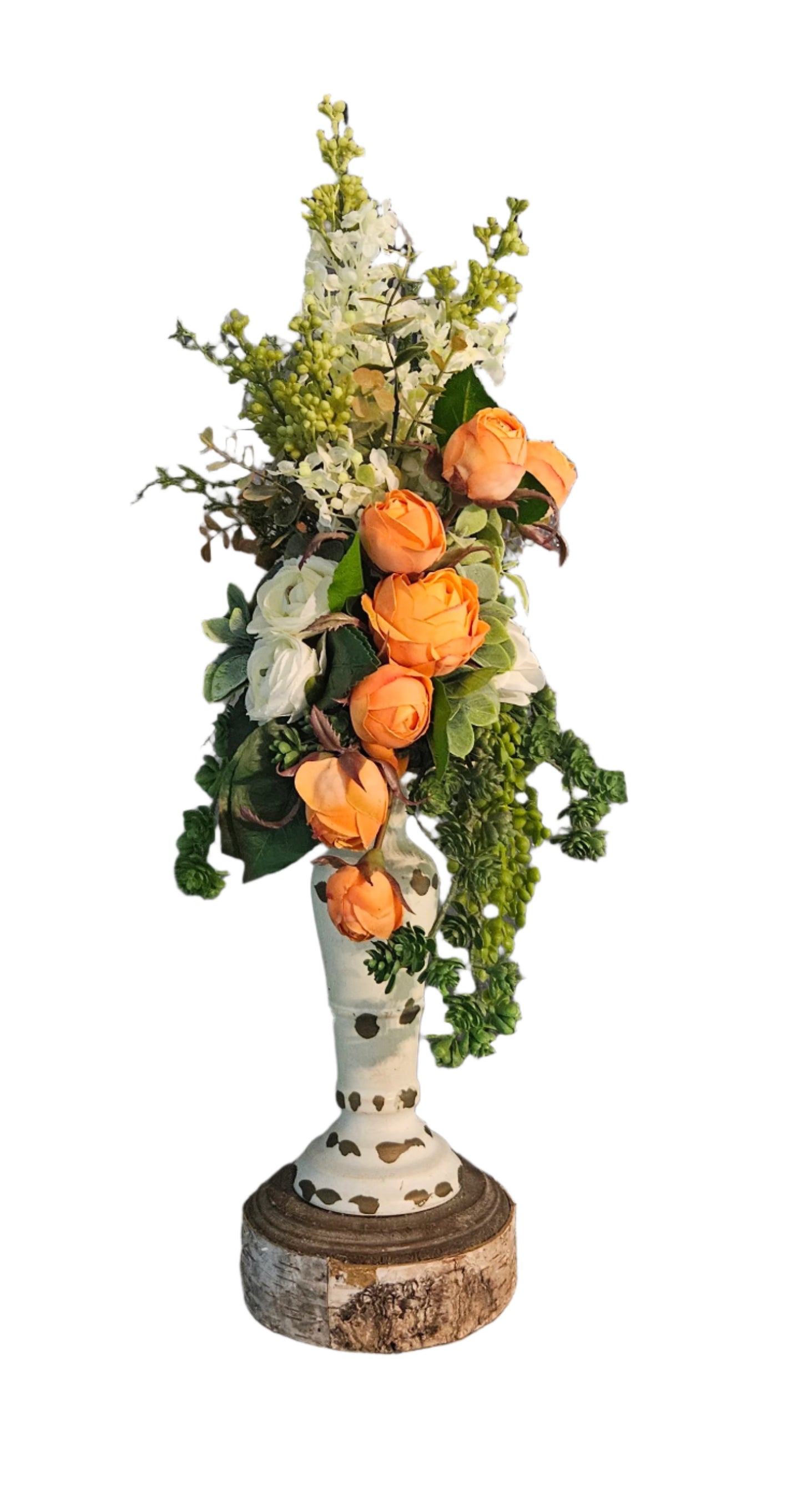 Orange Rose Candle Topper