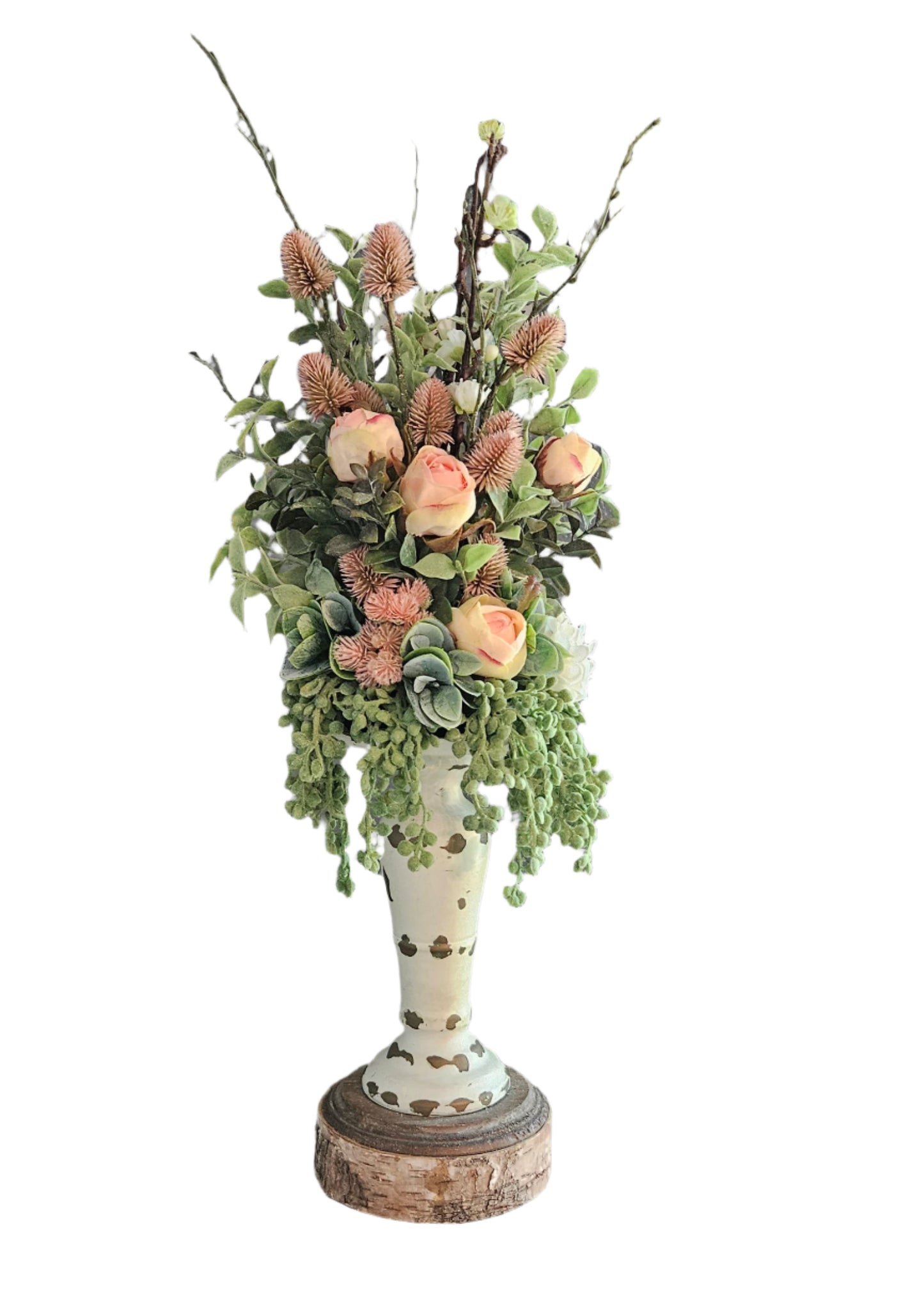Peach Rose Candle Topper