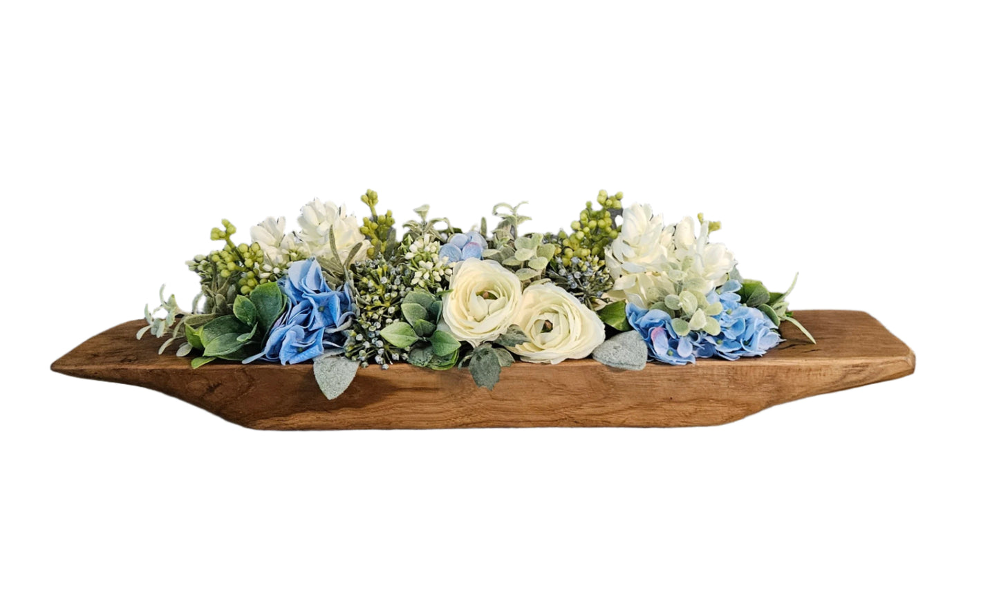 Blue And Cream Oblong Arrangement