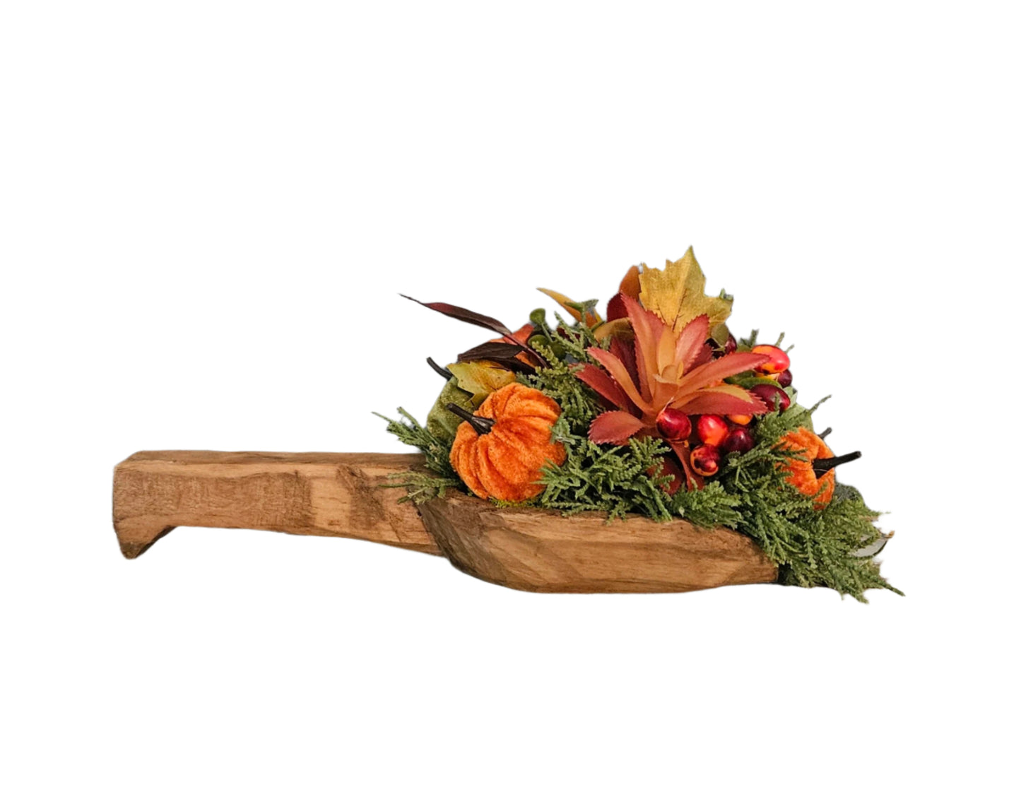 Fall Wood Scoop Arrangement