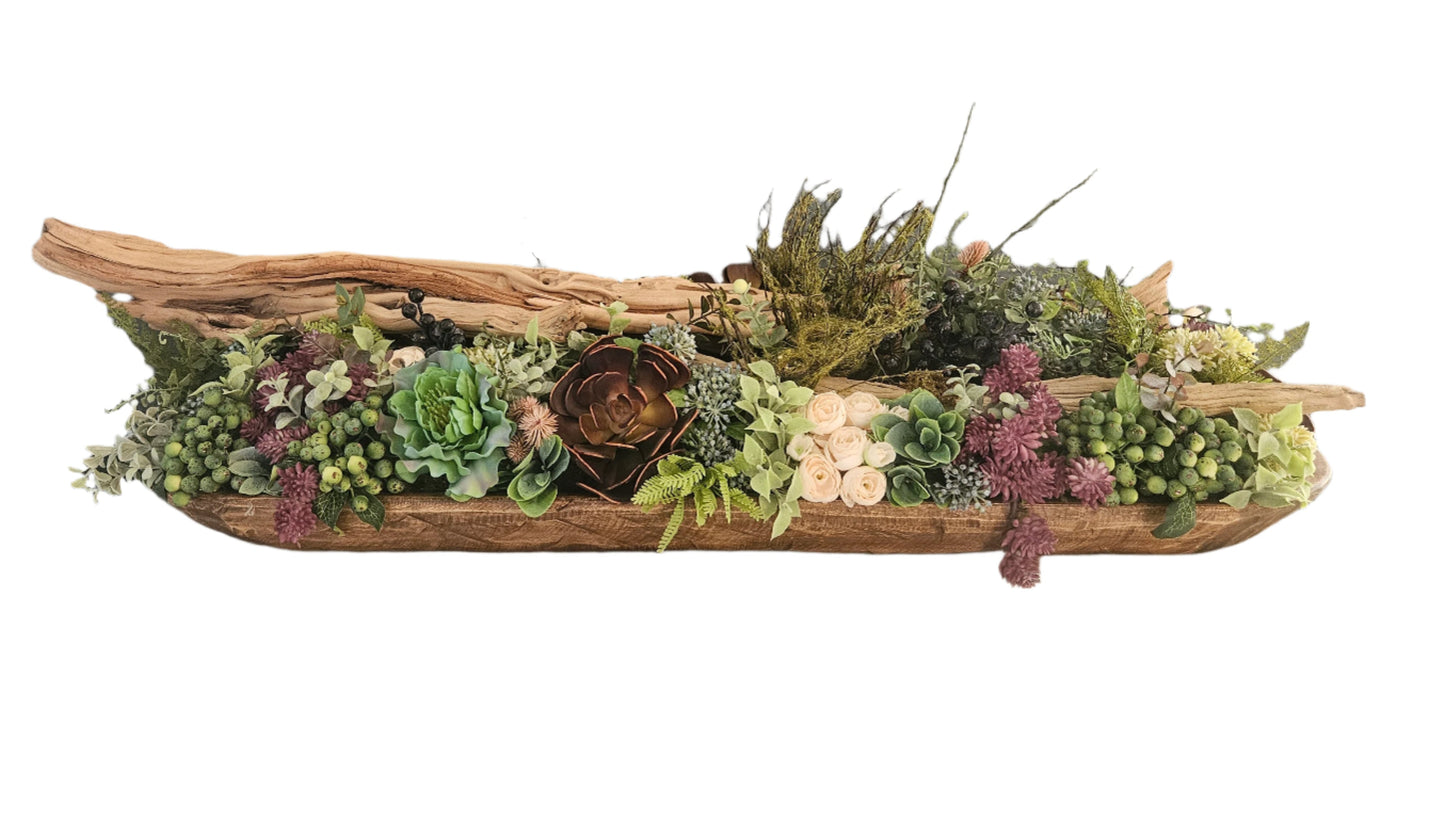 Organic Doughbowl with driftwood