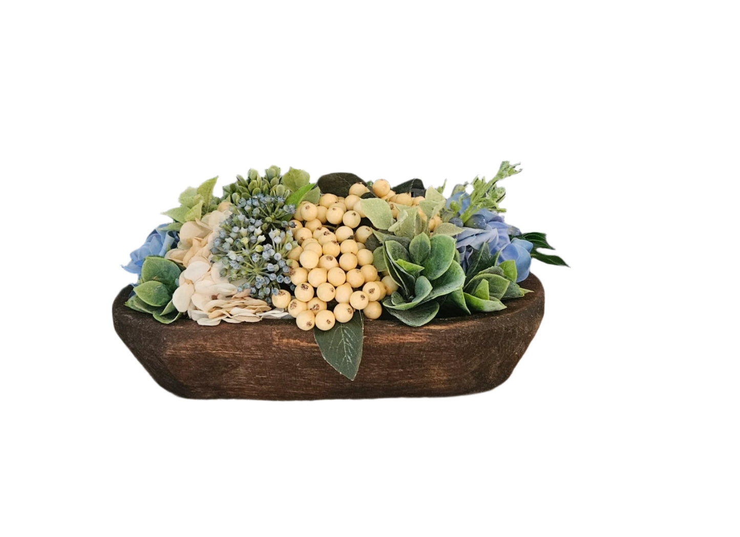 Small Blue and Cream Doughbowl