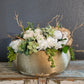 Neutral Centerpiece With Gold Branch Accents