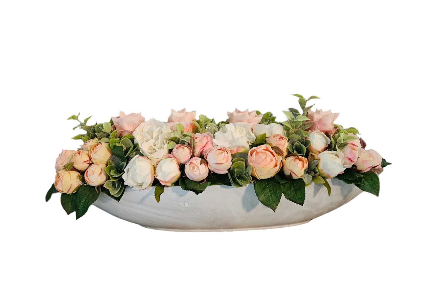 Fresh Touch Oblong Centerpiece in White Container