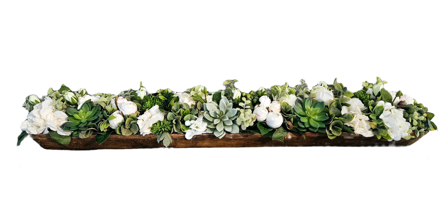 39" Gardenia and Rose Bud Doughbowl