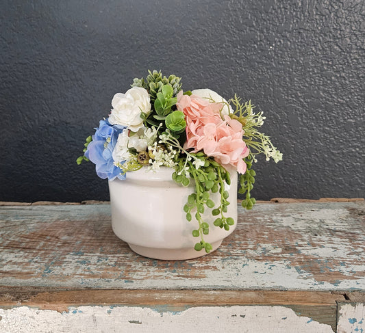 Blue and Peach Sit Around