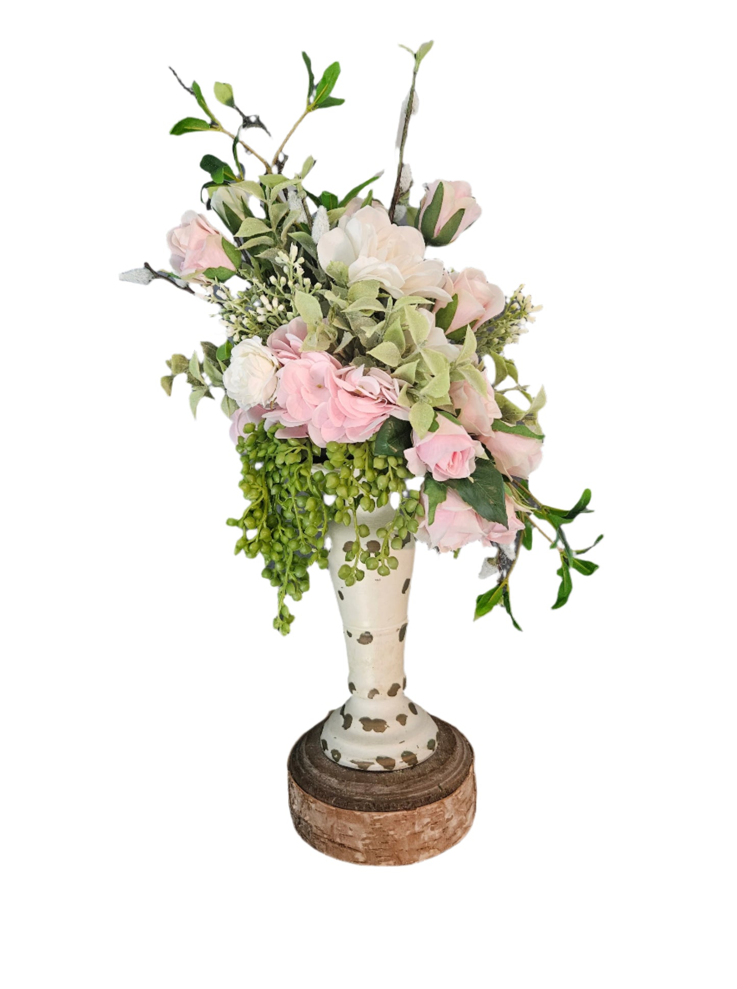 Asymmetrical Pink Candle Topper