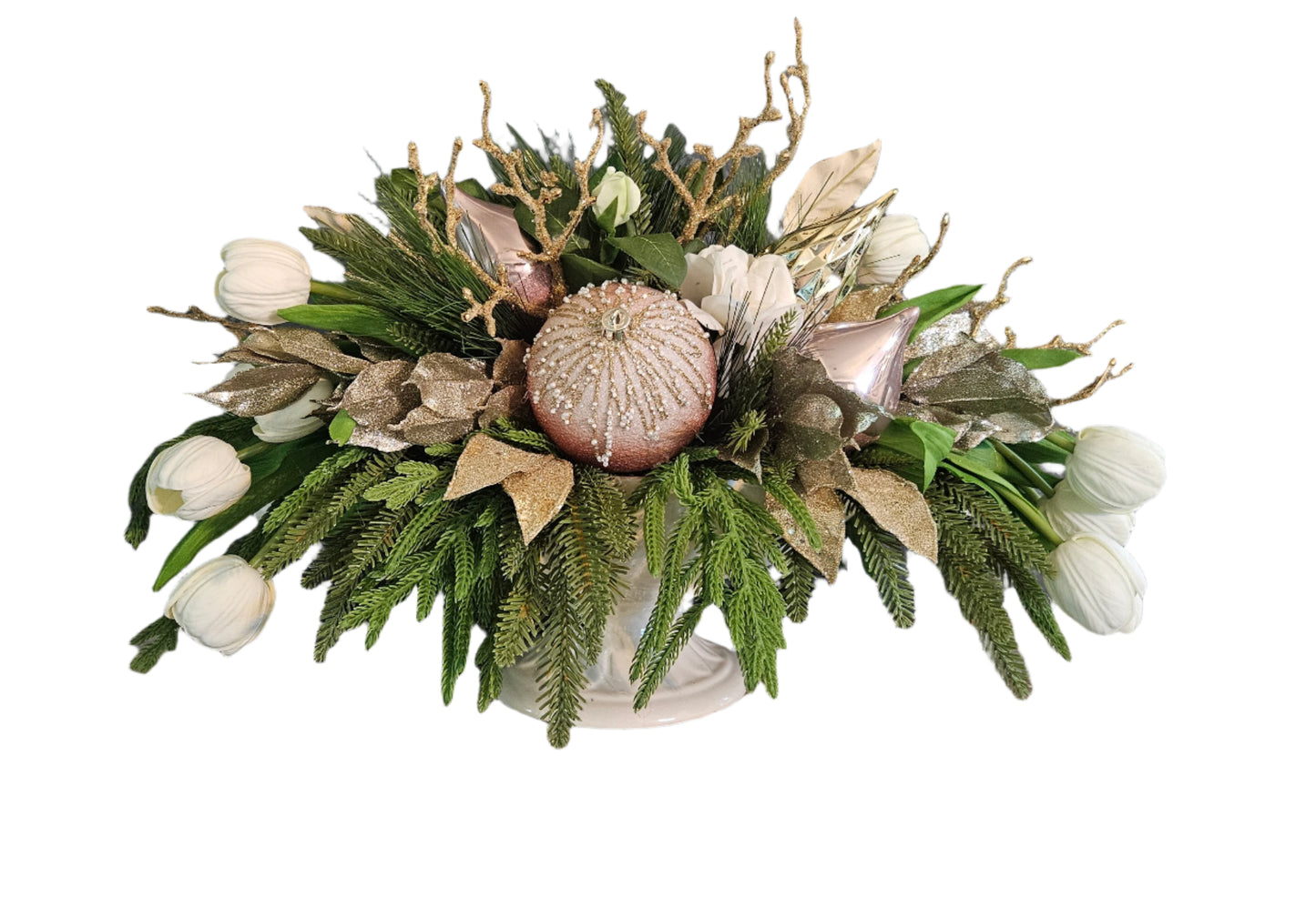 Christmas Pedestal Centerpiece