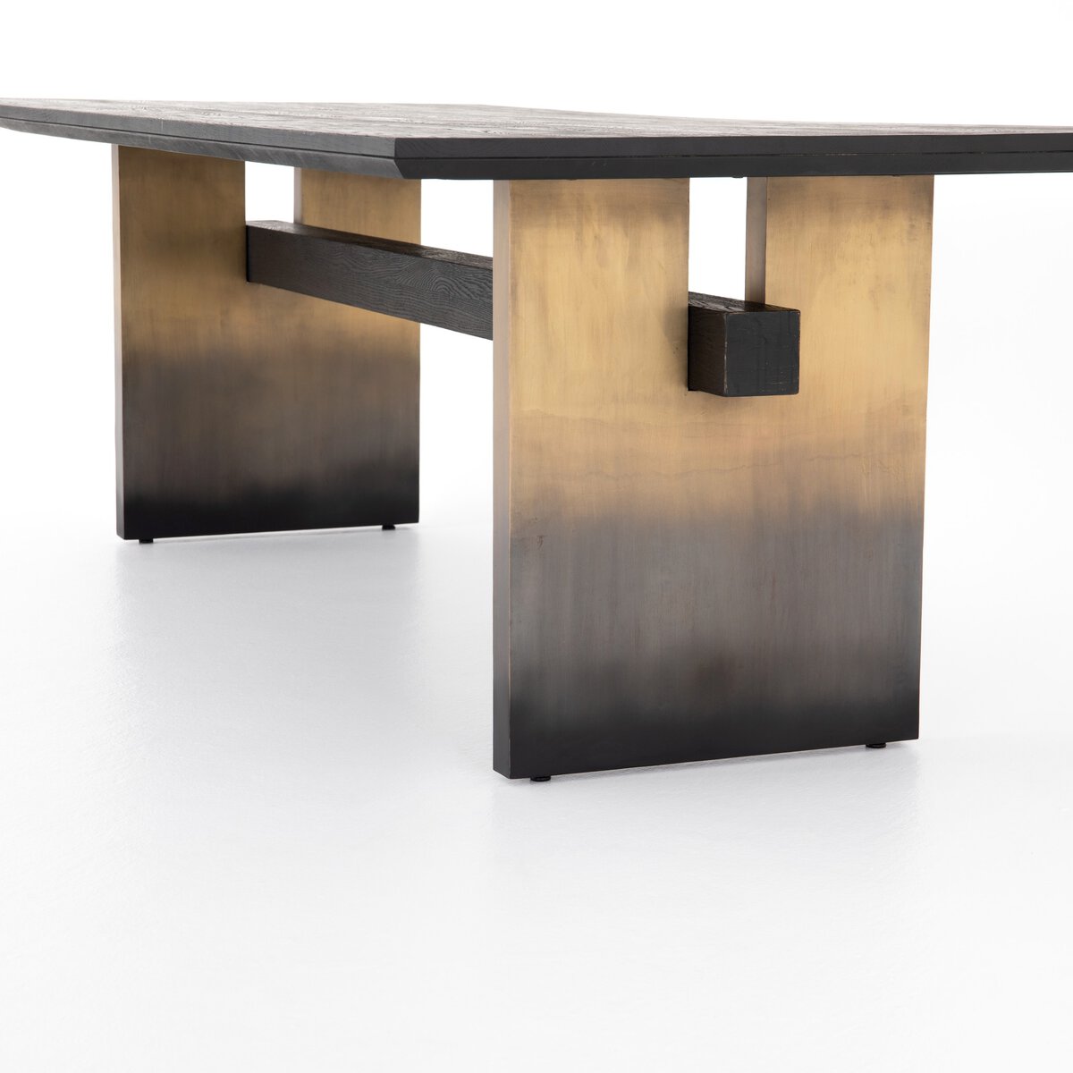 Brennan Dining Table, Worn Black