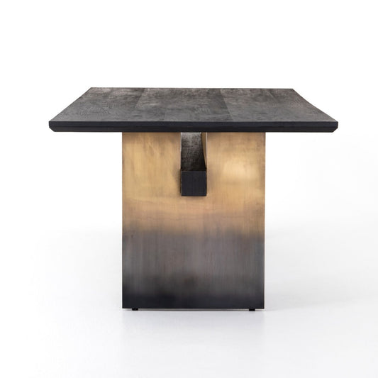Brennan Dining Table, Worn Black