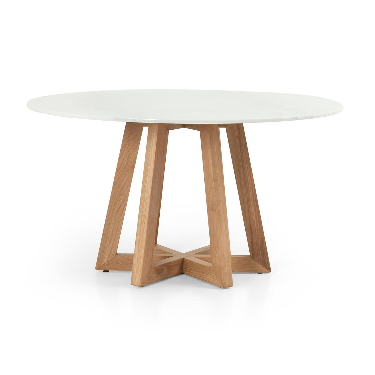 Christy 55" Round Dining Table, Marble Top