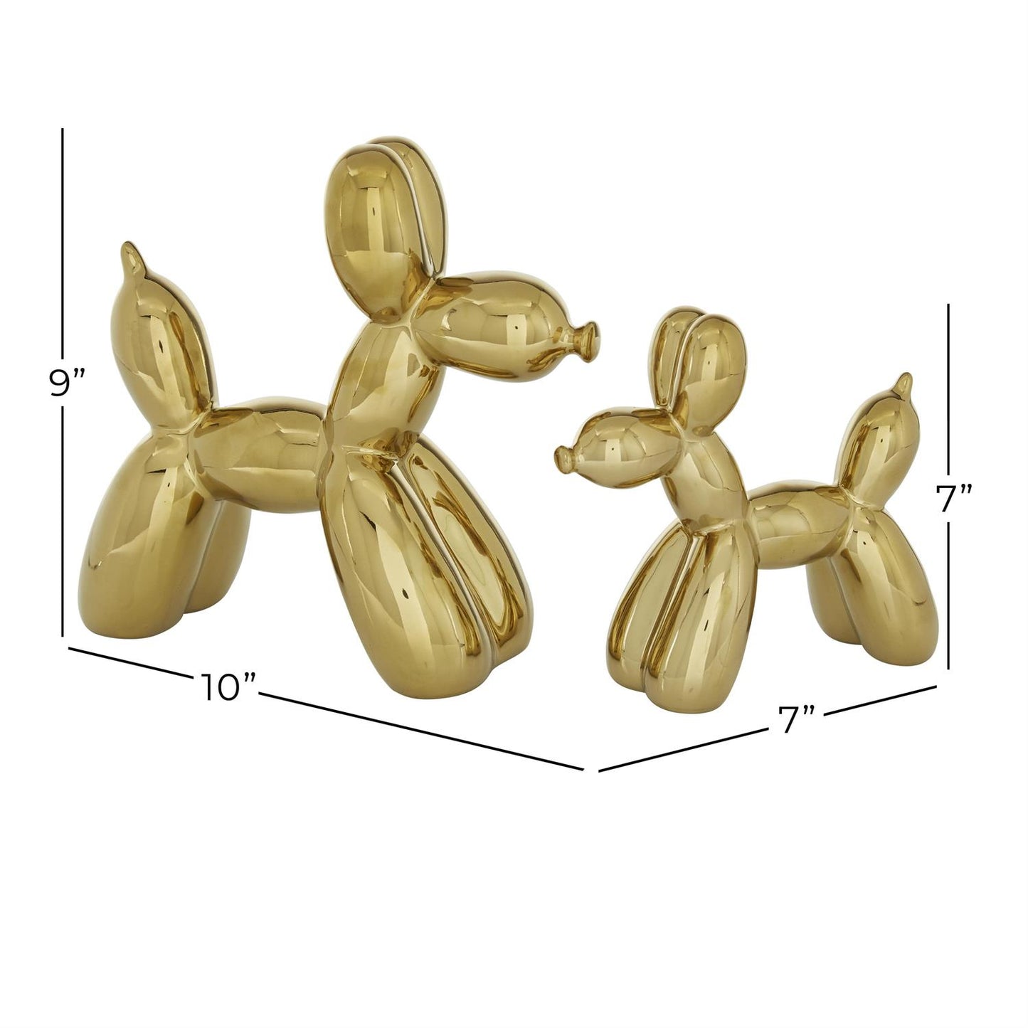 Gold Balloon Dog Sculpture (Various Sizes)