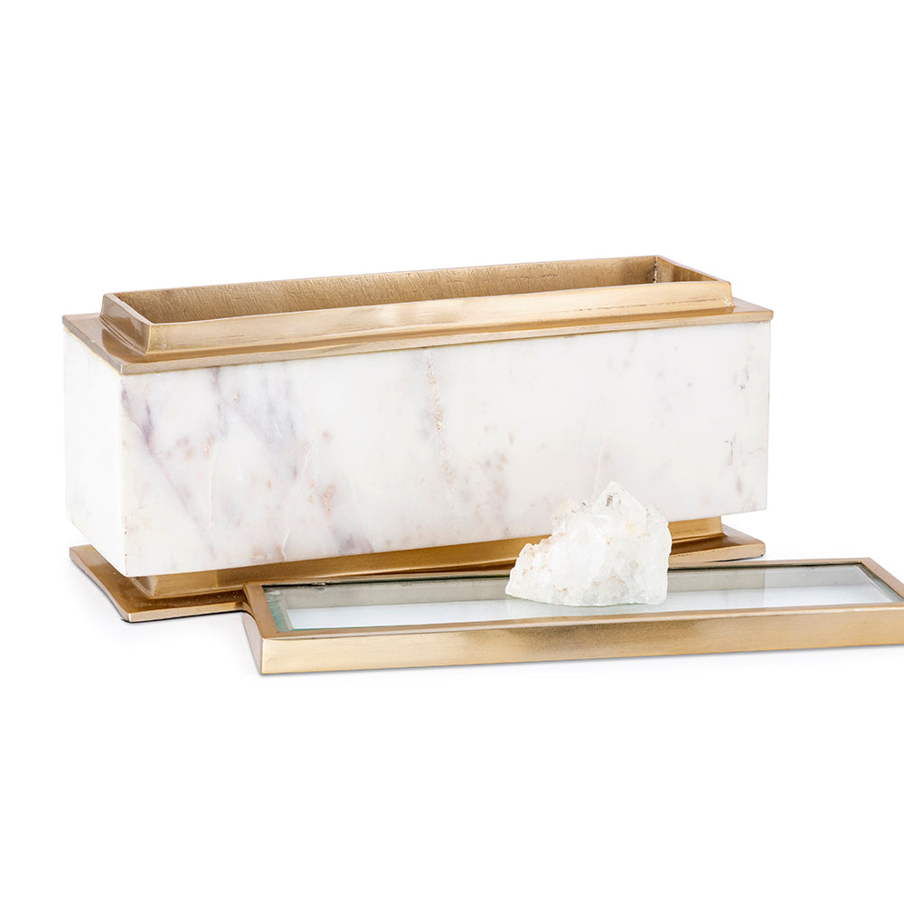White Marble Accent Box