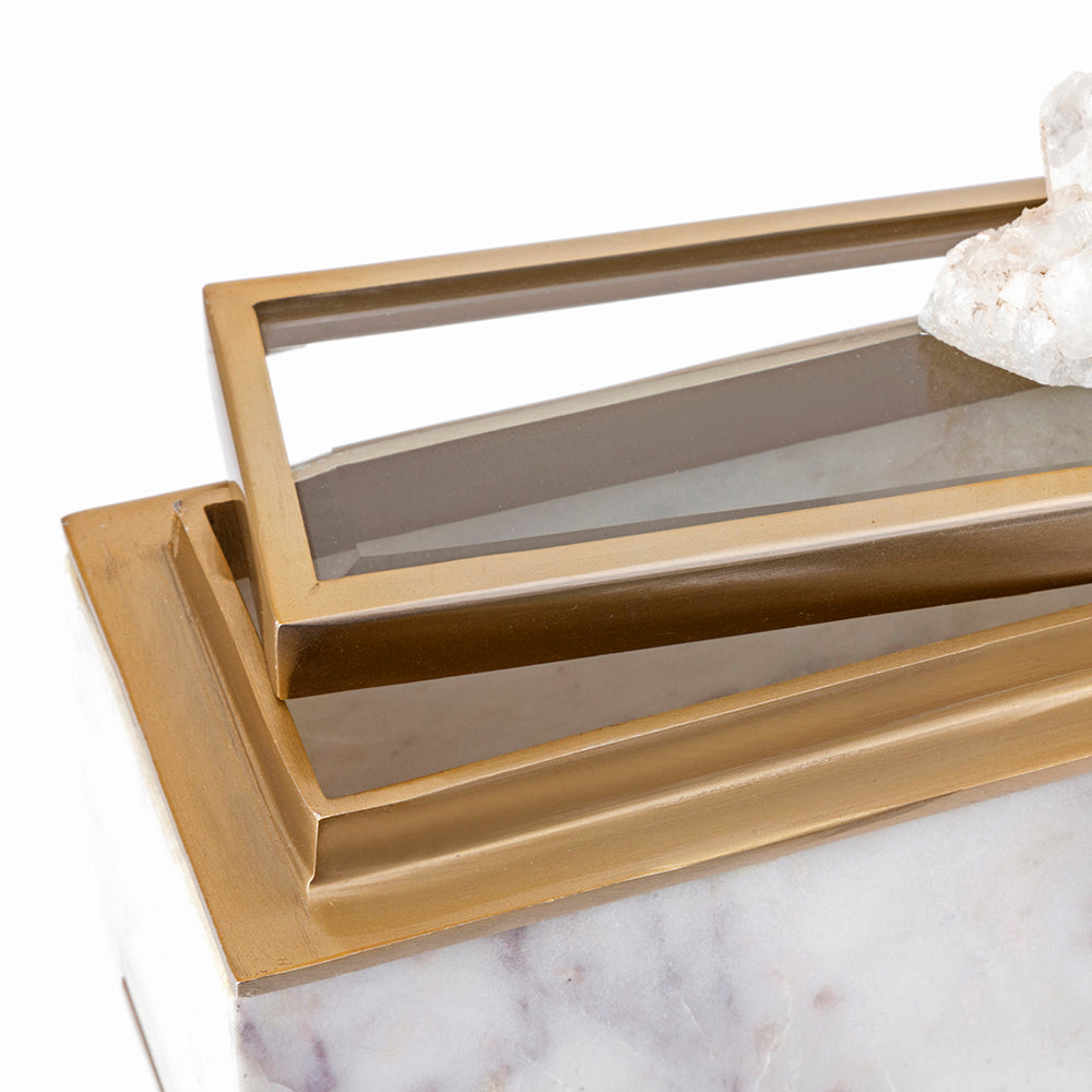 White Marble Accent Box