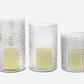 Clear Glass Traditional Candleholders, Set of 3