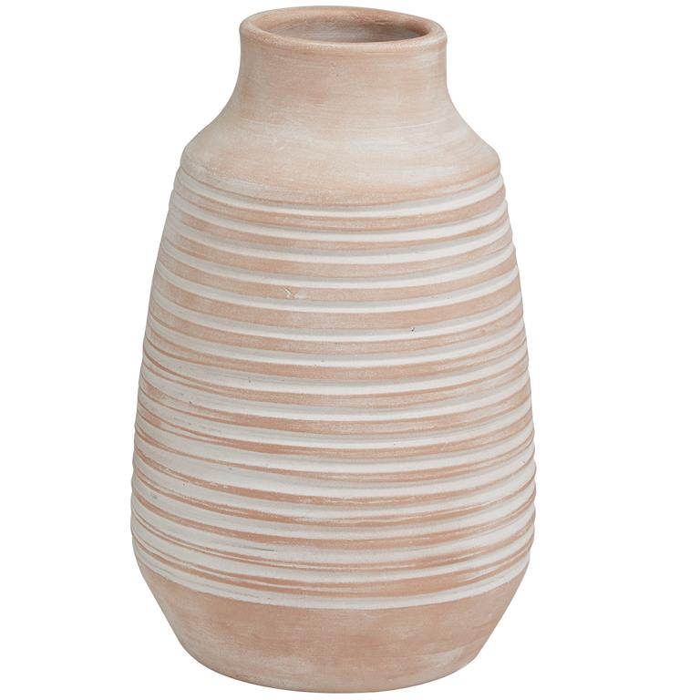 Terracotta Ribbed Vase (Various Sizes)