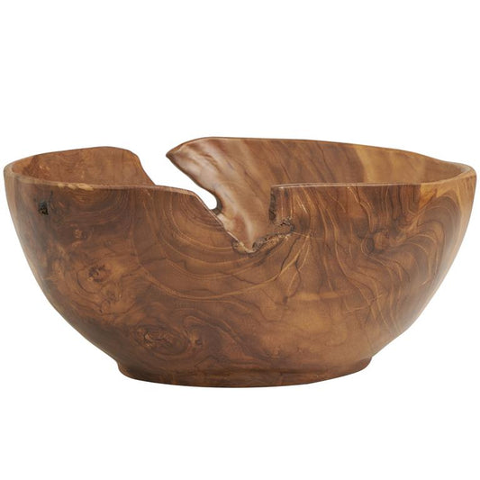 Brown Teak Wood Decorative Bowl
