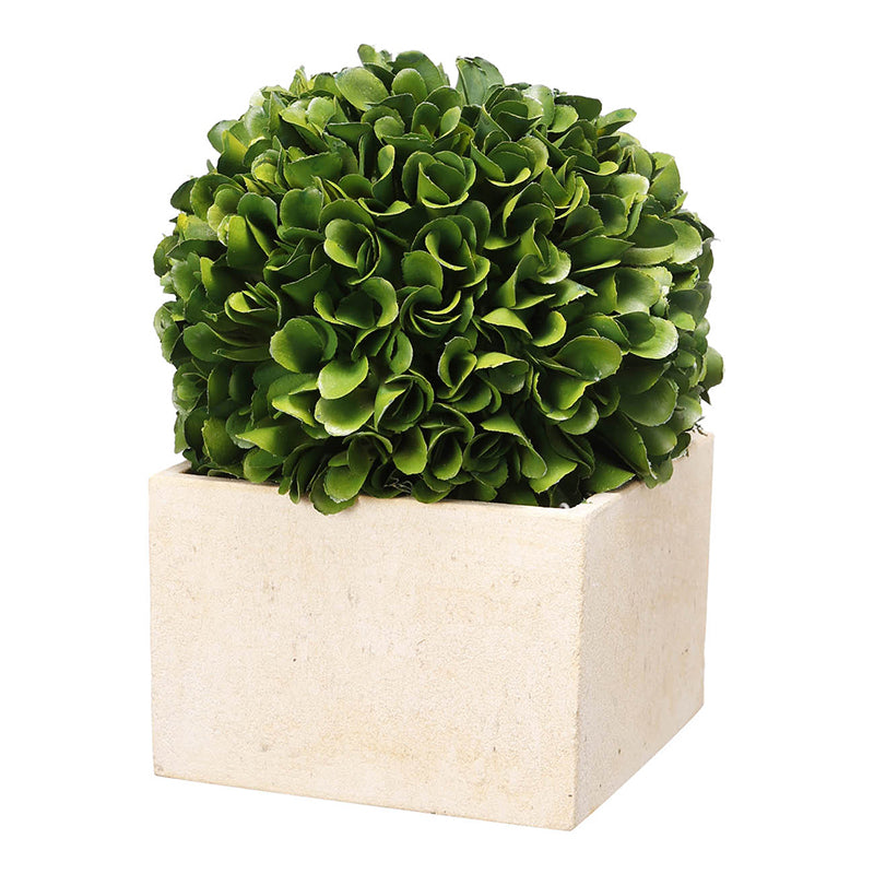 Faux Boxwood Boxed Topiary