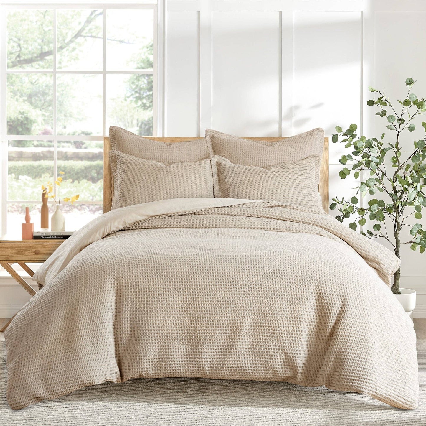 Cream Cloud Waffle Euro Sham (Set of 2)